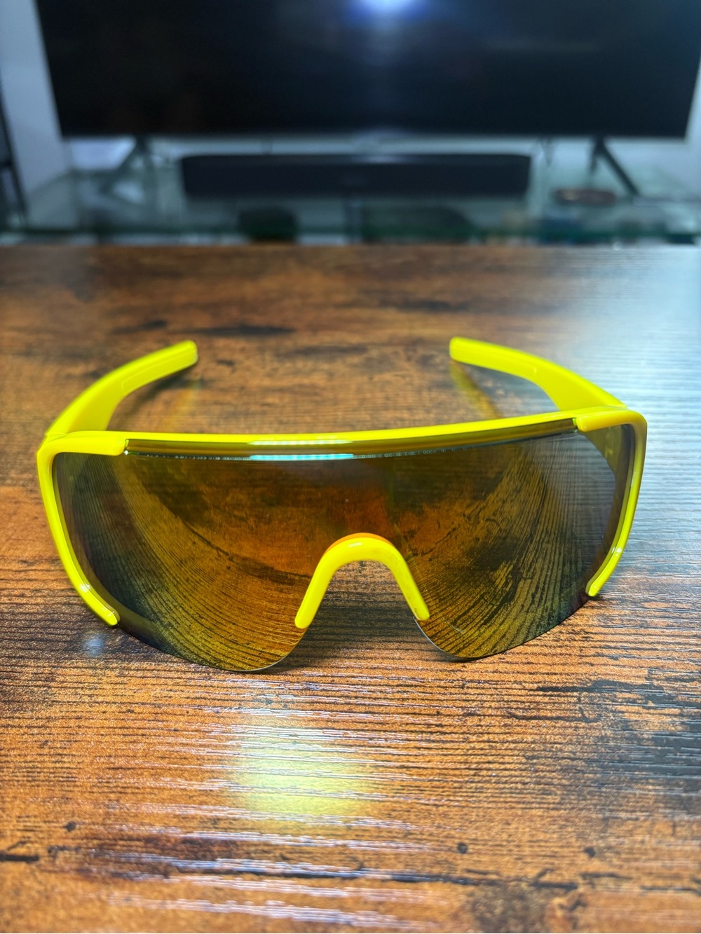 Twisted Tea Limited Edition Neon Yellow Shield Sunglasses